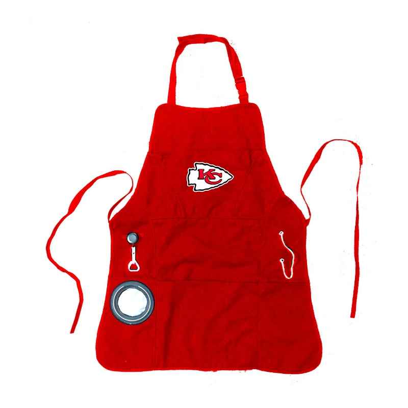 Deluxe Cotton Canvas NFL Team Pride Grilling/Cooking Apron - Kansas City Chiefs